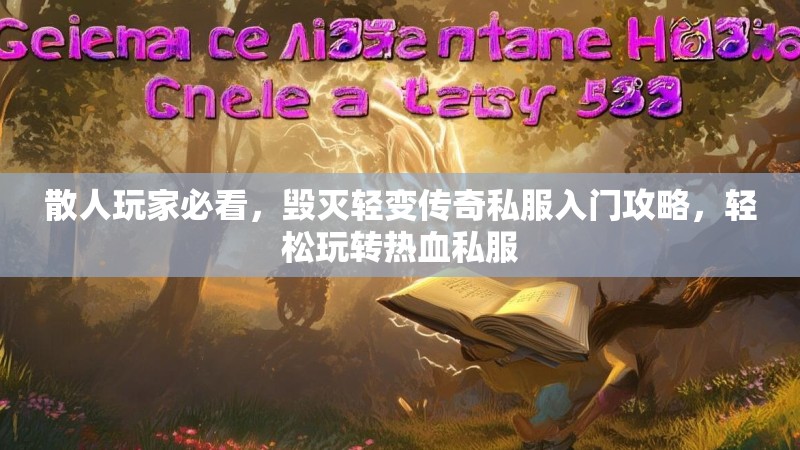 散人玩家必看，毁灭轻变传奇私服入门攻略，轻松玩转热血私服