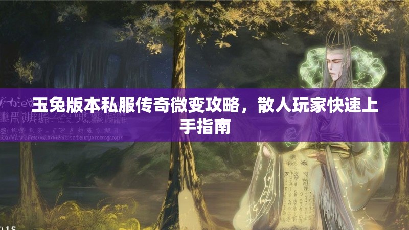 玉兔版本私服传奇微变攻略，散人玩家快速上手指南