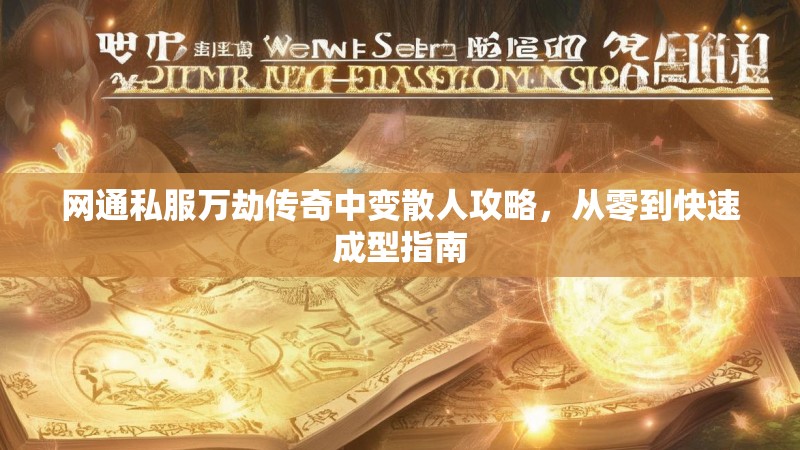 网通私服万劫传奇中变散人攻略，从零到快速成型指南