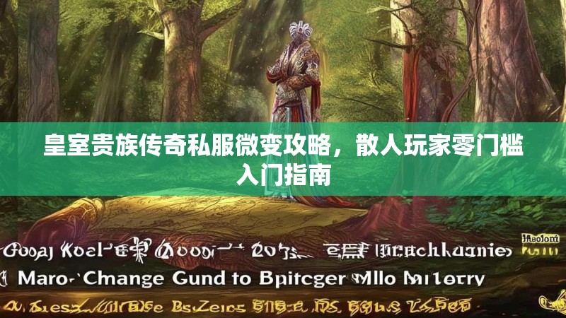 皇室贵族传奇私服微变攻略，散人玩家零门槛入门指南