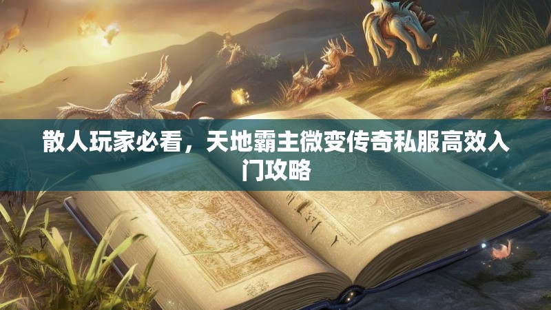 散人玩家必看，天地霸主微变传奇私服高效入门攻略