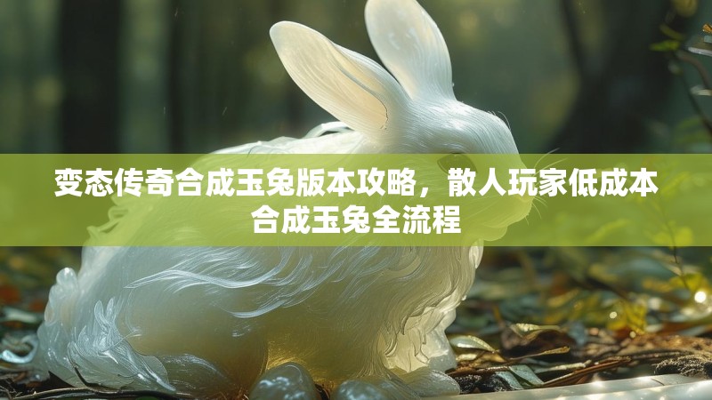 变态传奇合成玉兔版本攻略，散人玩家低成本合成玉兔全流程