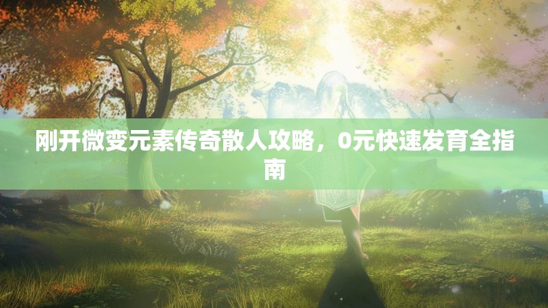 刚开微变元素传奇散人攻略，0元快速发育全指南