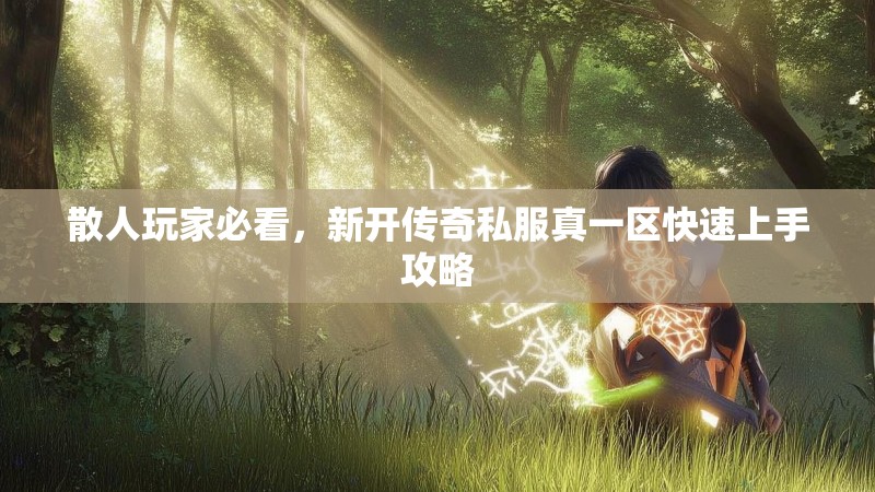 散人玩家必看，新开传奇私服真一区快速上手攻略