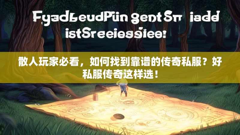 散人玩家必看，如何找到靠谱的传奇私服？好私服传奇这样选！