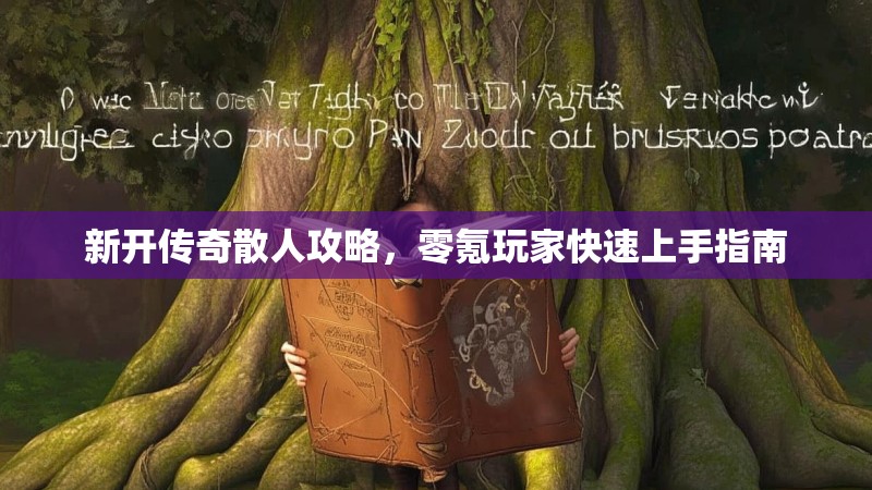 新开传奇散人攻略，零氪玩家快速上手指南