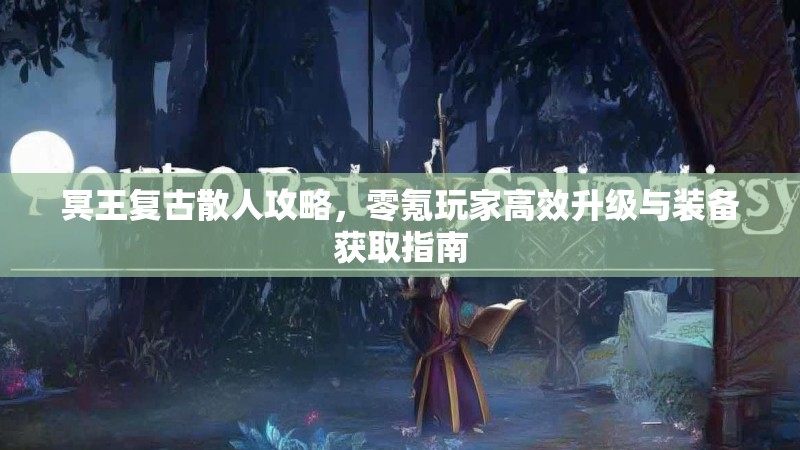 冥王复古散人攻略，零氪玩家高效升级与装备获取指南