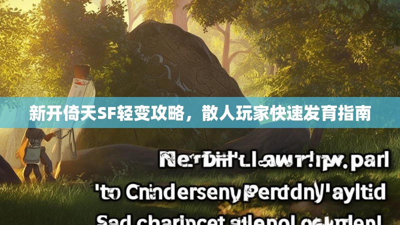 新开倚天SF轻变攻略，散人玩家快速发育指南