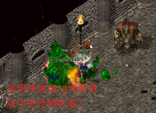 如何快速增加传奇游戏中的怪物数量？