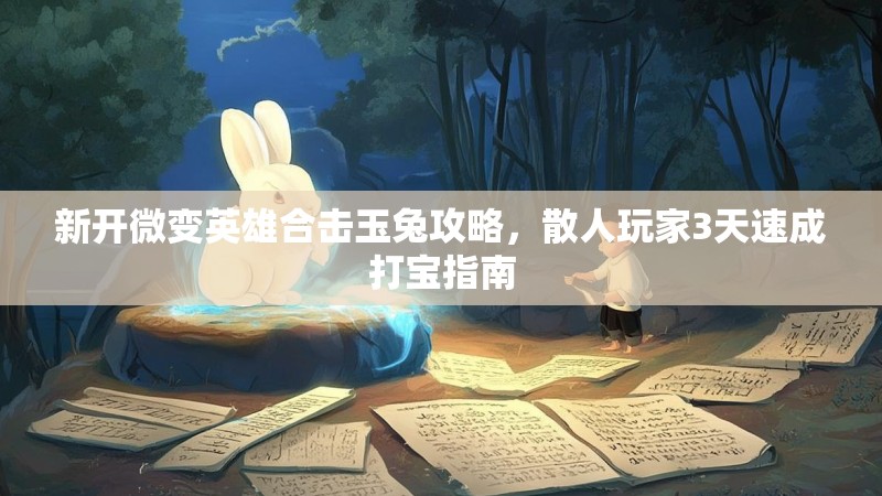 新开微变英雄合击玉兔攻略，散人玩家3天速成打宝指南