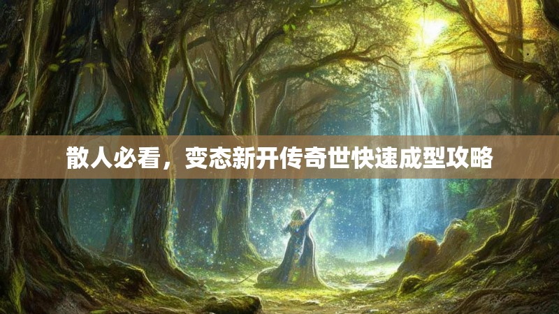 散人必看，变态新开传奇世快速成型攻略