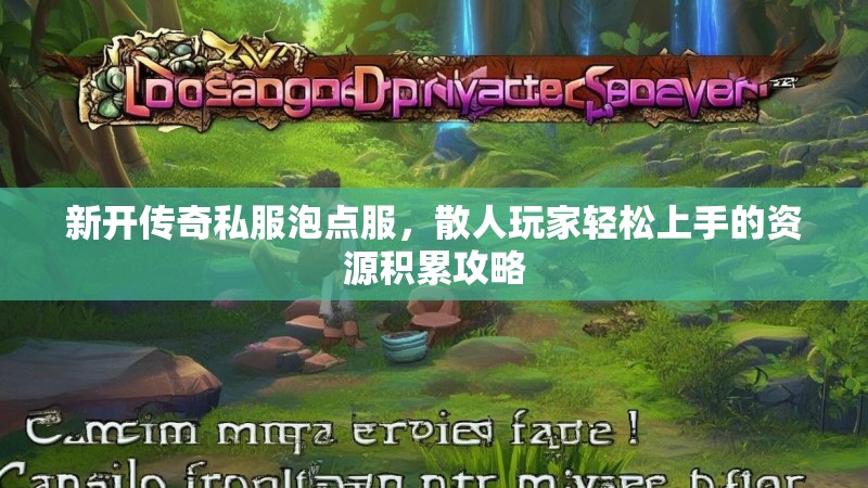 新开传奇私服泡点服，散人玩家轻松上手的资源积累攻略