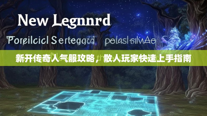 新开传奇人气服攻略，散人玩家快速上手指南
