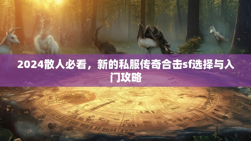 2024散人必看，新的私服传奇合击sf选择与入门攻略