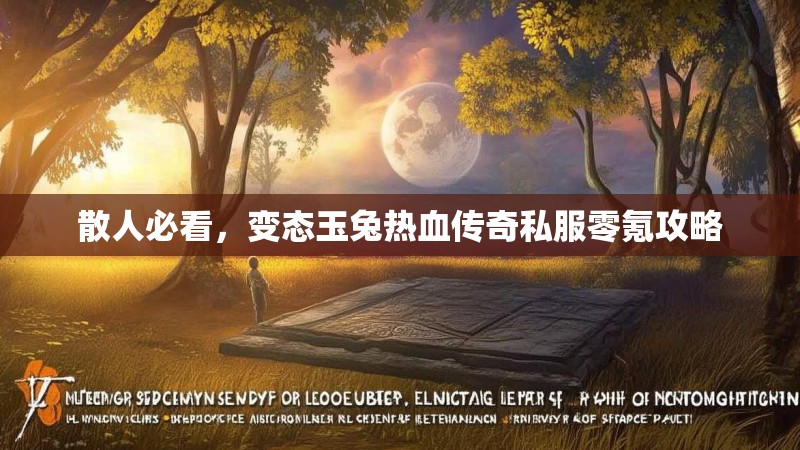 散人必看，变态玉兔热血传奇私服零氪攻略