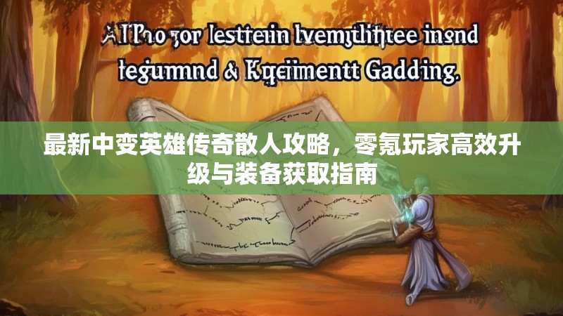 最新中变英雄传奇散人攻略，零氪玩家高效升级与装备获取指南