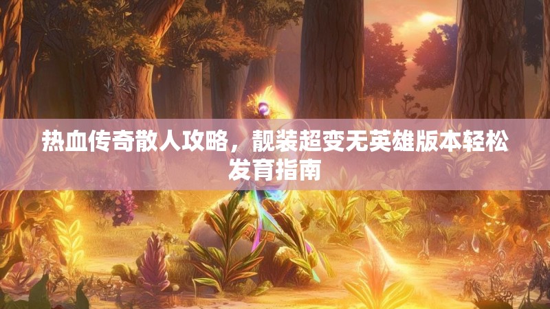 热血传奇散人攻略，靓装超变无英雄版本轻松发育指南