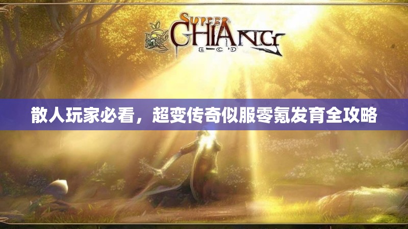 散人玩家必看，超变传奇似服零氪发育全攻略