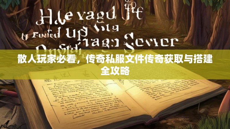 散人玩家必看，传奇私服文件传奇获取与搭建全攻略