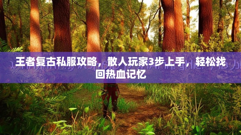 王者复古私服攻略，散人玩家3步上手，轻松找回热血记忆
