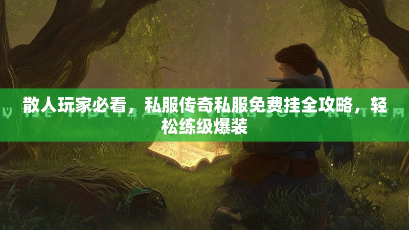 散人玩家必看，私服传奇私服免费挂全攻略，轻松练级爆装