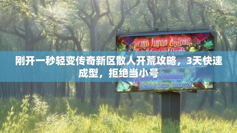 刚开一秒轻变传奇新区散人开荒攻略，3天快速成型，拒绝当小号
