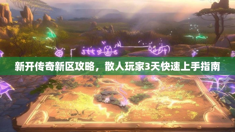 新开传奇新区攻略，散人玩家3天快速上手指南