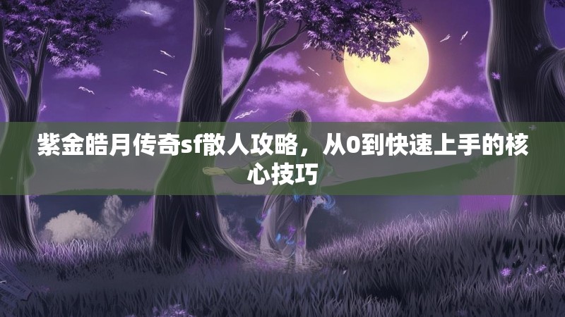 紫金皓月传奇sf散人攻略，从0到快速上手的核心技巧