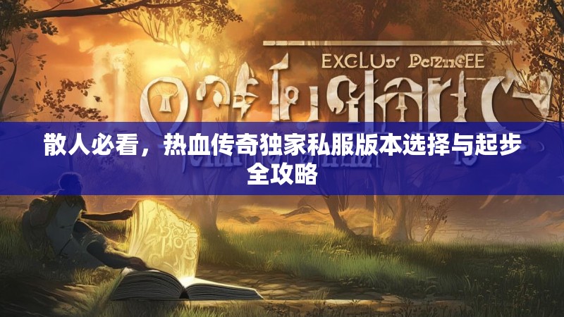 散人必看，热血传奇独家私服版本选择与起步全攻略