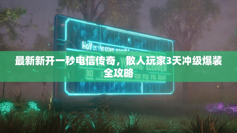 最新新开一秒电信传奇，散人玩家3天冲级爆装全攻略