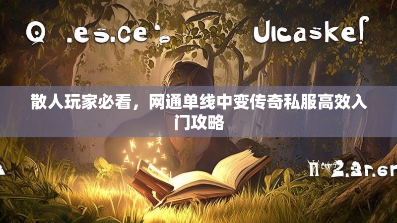 散人玩家必看，网通单线中变传奇私服高效入门攻略