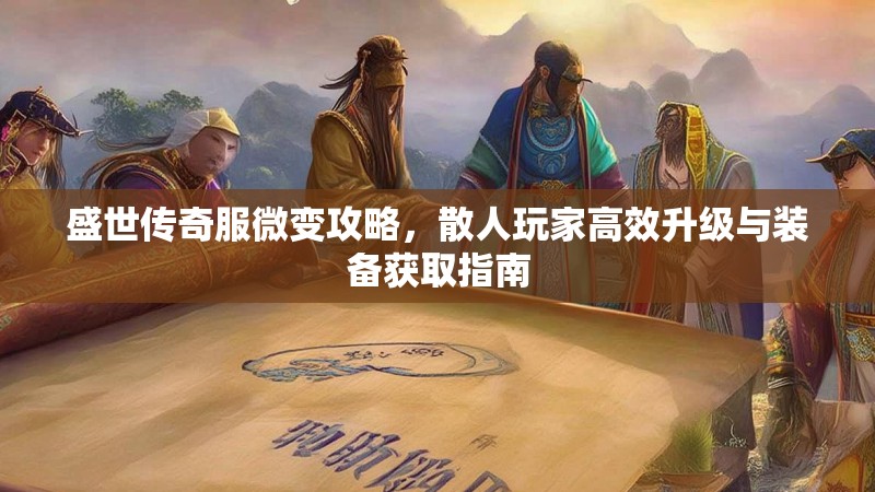 盛世传奇服微变攻略，散人玩家高效升级与装备获取指南