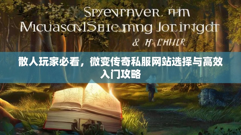 散人玩家必看，微变传奇私服网站选择与高效入门攻略