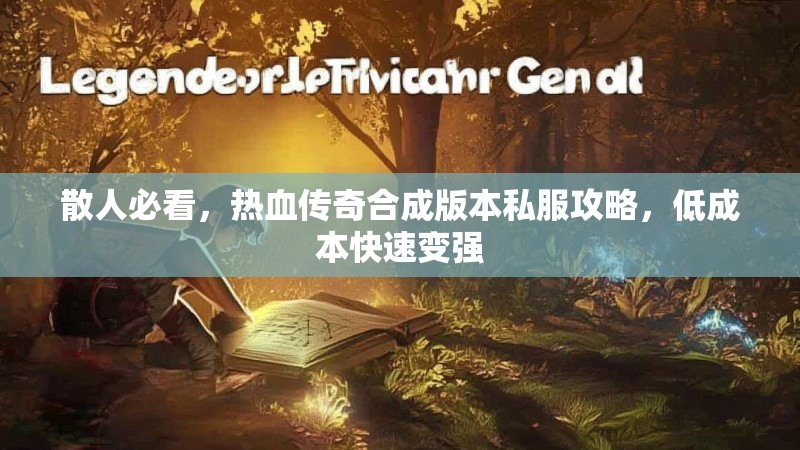 散人必看，热血传奇合成版本私服攻略，低成本快速变强