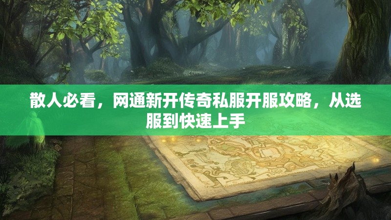 散人必看，网通新开传奇私服开服攻略，从选服到快速上手