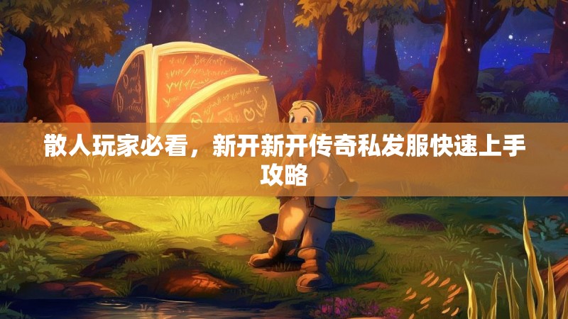散人玩家必看，新开新开传奇私发服快速上手攻略