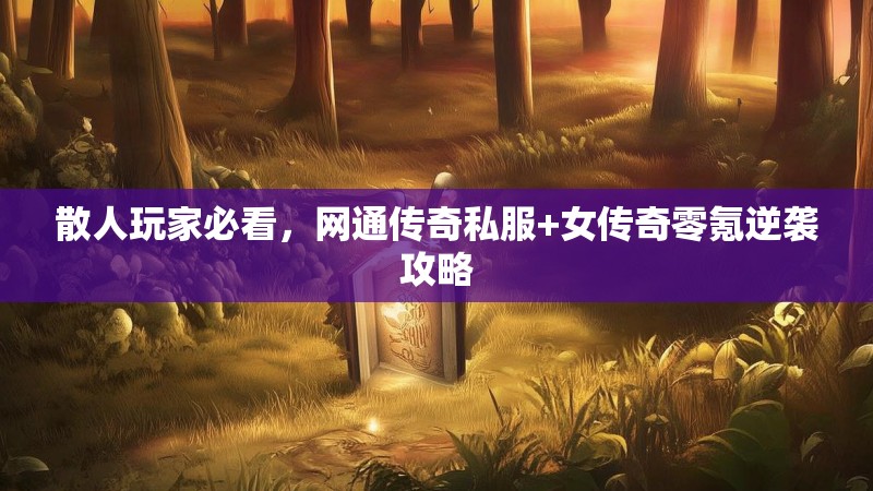 散人玩家必看，网通传奇私服+女传奇零氪逆袭攻略