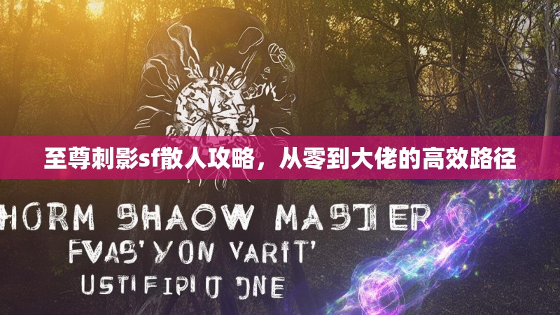 至尊刺影sf散人攻略，从零到大佬的高效路径