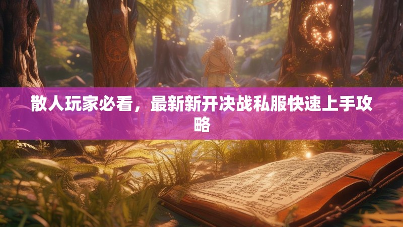 散人玩家必看，最新新开决战私服快速上手攻略