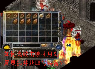如何高效击败苍月岛九尾灵狐并获取号装备？