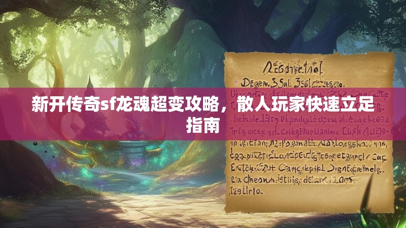 新开传奇sf龙魂超变攻略，散人玩家快速立足指南