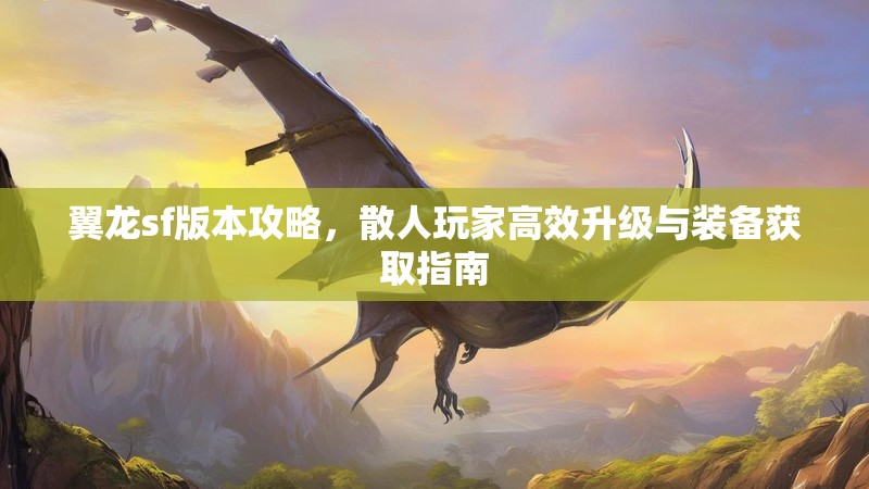 翼龙sf版本攻略，散人玩家高效升级与装备获取指南