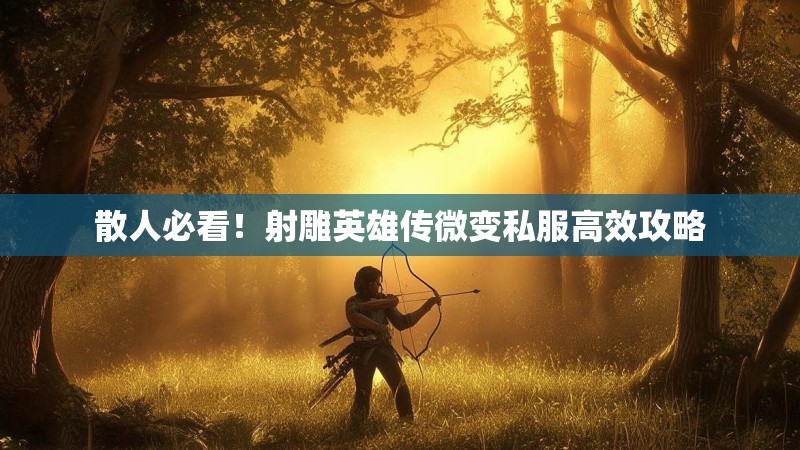散人必看！射雕英雄传微变私服高效攻略