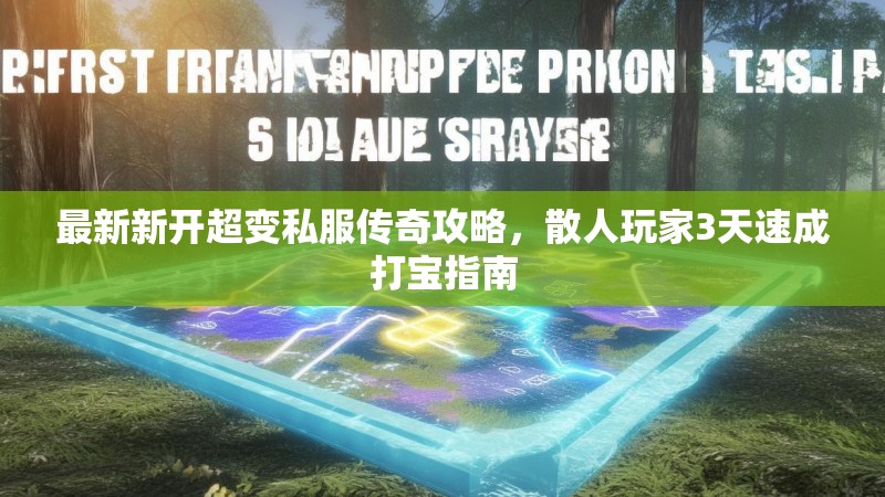 最新新开超变私服传奇攻略，散人玩家3天速成打宝指南