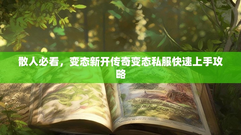 散人必看，变态新开传奇变态私服快速上手攻略