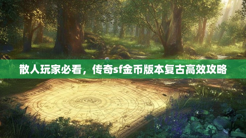 散人玩家必看，传奇sf金币版本复古高效攻略
