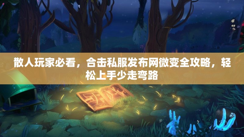散人玩家必看，合击私服发布网微变全攻略，轻松上手少走弯路
