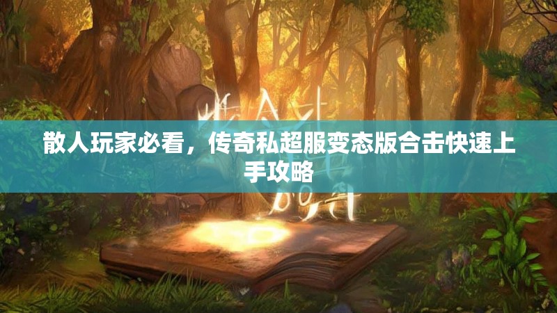 散人玩家必看，传奇私超服变态版合击快速上手攻略