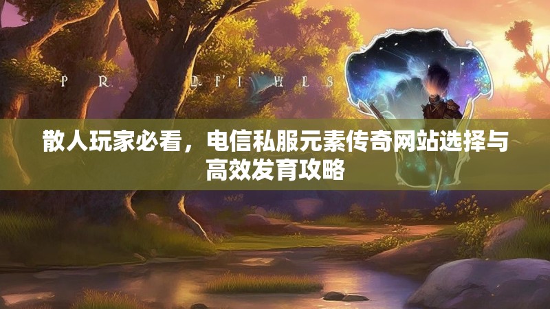 散人玩家必看，电信私服元素传奇网站选择与高效发育攻略