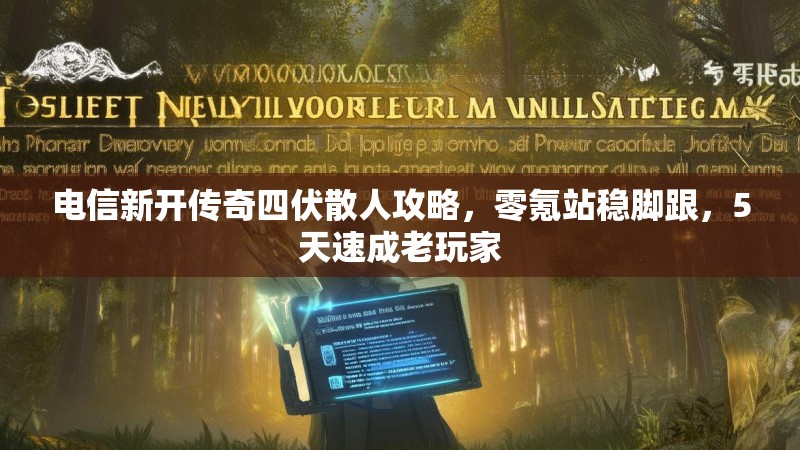 电信新开传奇四伏散人攻略，零氪站稳脚跟，5天速成老玩家